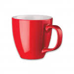 Taza cerámica serigrafiada con logo 460ml color rojo