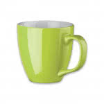 Taza cerámica serigrafiada con logo 460ml color lima