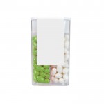 Caja transparente personalizada duo de mint y fruita 45g color manzana