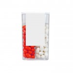 Caja transparente personalizada duo de mint y fruita 45g color fresa