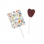 Piruleta original en forma de corazón con envase personalizable color cereza