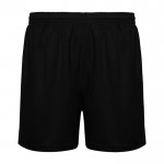 Pantalón sport corto sin slip interior 140 g/m2 Roly Direct Player color negro segunda vista
