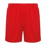 Pantalón sport corto sin slip interior 140 g/m2 Roly Direct Player color rojo segunda vista