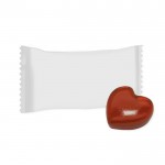 Caramelo en forma de corazon con envoltorio personalizado a todo color color cola