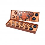 Cofre de 12 bombones de chocolate belga de varios sabores color blanco