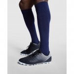 Medias sport de poliéster con algodón y elastano Roly Direct Soccer color azul marino cuarta vista de uso