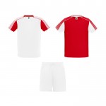 Conjunto sport unisex con 2 camisetas y 1 pantalón 140 g/m2 Roly Direct Juve color marrón grisáceo segunda vista