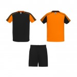 Conjunto sport unisex con 2 camisetas y 1 pantalón 140 g/m2 Roly Direct Juve color naranja segunda vista