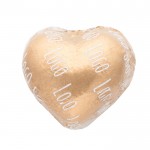 Chocolate con leche en forma de corazón con relleno cereza 10g color dorado
