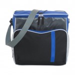 Bolsa térmica con distintos compartimientos en el exterior color azul ultramarino segunda vista