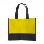Bolsa de non woven bicolor en varios colores 80g/m2 color amarillo primera vista