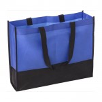 Bolsa de non woven bicolor en varios colores 80g/m2 color azul tercera vista