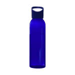 Botella de tritán para publicidad color azul vista trasera