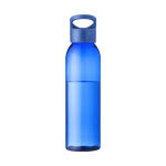 Botella de tritán para publicidad color azul vista delantera