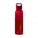 Botella de tritán para publicidad color rojo vista trasera