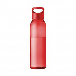 Botella de tritán para publicidad color rojo vista delantera