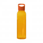 Botella de tritán para publicidad color naranja vista trasera