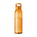 Botella de tritán para publicidad color naranja vista delantera