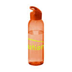 Botella de tritán para publicidad color naranja con impresión