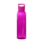 Botella de tritán para publicidad color rosa vista trasera