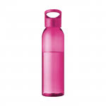 Botella de tritán para publicidad color rosa vista delantera