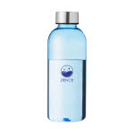 Sencilla botella de tritán con logo color azul para publicidad