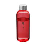 Sencilla botella de tritán con logo color rojo con logo
