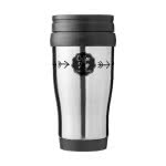 Taza isotérmica oficina con logo 400ml color negro