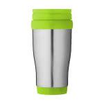 Taza de viaje isotérmica con logo 400ml color verde lima