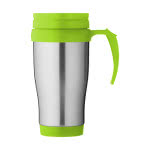 Taza isotérmica oficina con logo 400ml color verde lima