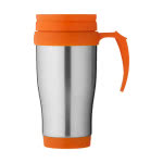 Taza isotérmica oficina con logo 400ml colo naranja