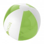 Pelota de playa a dos colores color verde lima vista impresión tampografía