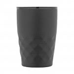 Vaso térmico con formas geométricas color negro vista delantera