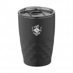 Vaso térmico con formas geométricas color negro con logo