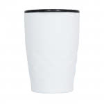 Vaso térmico con formas geométricas color blanco vista delantera