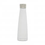 Botella térmica personalizada de calidad color blanco vista delantera