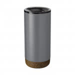 Elegante vaso térmico para publicidad color titanio