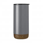 Elegante vaso térmico para publicidad color titanio vista delantera