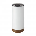 Elegante vaso térmico para publicidad color blanco