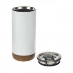 Elegante vaso térmico para publicidad color blanco segunda vista