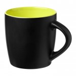 Taza bicolor para empresas color verde lima