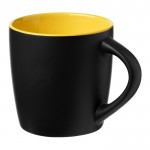 Taza bicolor para empresas color amarillo