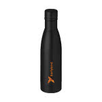 Botella personalizada de lujo color negro con logo