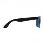 Gafas de sol retro con dos colores color azul segunda vista con lateral