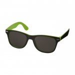 Gafas de sol retro con dos colores color verde lima