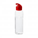 Botella clásica de tritán con tapón color rojo