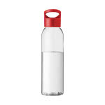 Botella clásica de tritán con tapón color rojo vista delantera