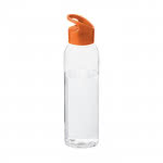 Botella clásica de tritán con tapón color naranja