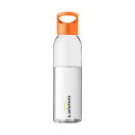 Botella clásica de tritán con tapón color naranja con logo