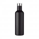 Botella termo de diseño elegante color negro vista delantera